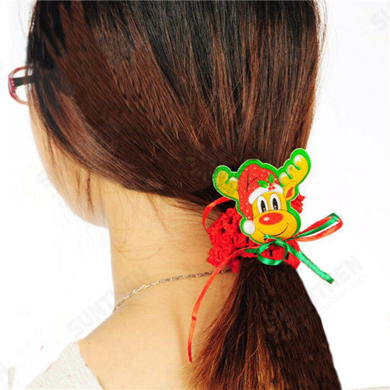 Cute Women Christmas Elastic Headbrands Xmas Hair Accessories Party Decoration