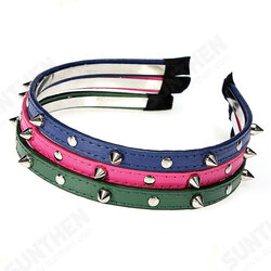 Fashion Punk Headbrand Bow Spike Rivets Studded Hair Band Unisex Fashion Punk Headbrand Bow Spike Rivets Studded Hair Band Unisex