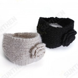 Flower Hand Knit Crochet Head Wrap Ear Warmer Headbrand Headwear Flower Hand Knit Crochet Head Wrap Ear Warmer Headbrand Headwear