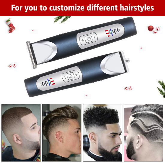 A96 Hair Clipper Waterproof Cordless Men's Trimmer with 3 Adjustable Speeds 4 Replacement Head Professional Haircut Kit