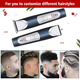 A96 Hair Clipper Waterproof Cordless Men's Trimmer with 3 Adjustable Speeds 4 Replacement Head Professional Haircut Kit