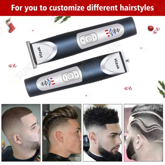 A96 Hair Clipper Waterproof Cordless Men's Trimmer with 3 Adjustable Speeds 4 Replacement Head Professional Haircut Kit