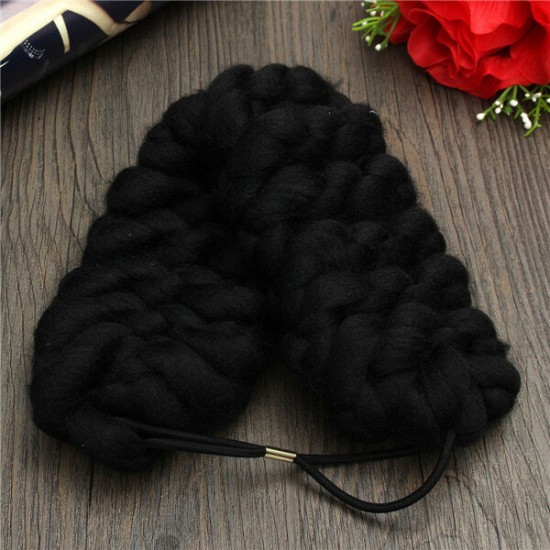 Vintage Handmade Knitting Hair Band Head Wrap Hair Accessories Winter Autumn 5 Colors