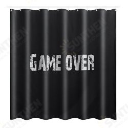 1/3/4PCS Black Waterproof Bathroom Shower Curtain Toilet Cover Mat Non-Slip Rug Set 1/3/4PCS Black Waterproof Bathroom Shower Curtain Toilet Cover Mat Non-Slip Rug Set
