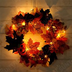 20LED Halloween Party Wreath Garland Light Home Wall Hanging Decorations Ornaments 20LED Halloween Party Wreath Garland Light Home Wall Hanging Decorations Ornaments