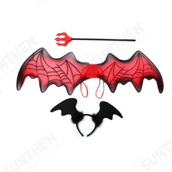 3PCS Halloween Decoration Wings + Hair Band + Fork Toys Cosplay Halloween Party 3PCS Halloween Decoration Wings + Hair Band + Fork Toys Cosplay Halloween Party