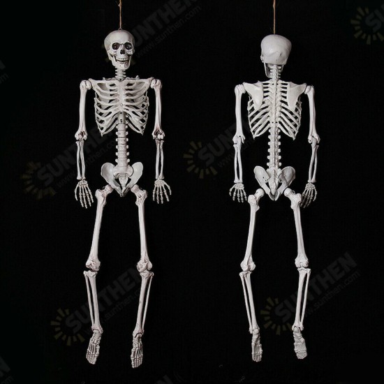 90cm Human Skeleton Scary Bones Poseable Hanging Halloween Prop Party Decorations