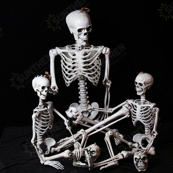 90cm Human Skeleton Scary Bones Poseable Hanging Halloween Prop Party Decorations