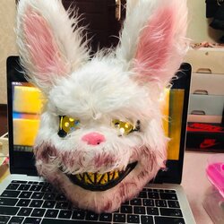 Bloody Killer Rabbit Bear Mask Scary Halloween Mask Halloween Plush Cosplay Horror Mask Bloody Killer Rabbit Bear Mask Scary Halloween Mask Halloween Plush Cosplay Horror Mask