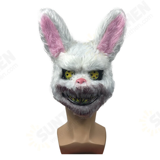 Bloody Killer Rabbit Bear Mask Scary Halloween Mask Halloween Plush Cosplay Horror Mask