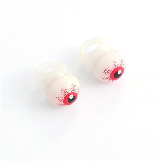 Christmas Halloween Eyeball Shape Soft Rubber Ring Glowing LED Festival Gifts Party Finger Lights