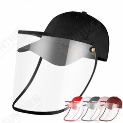Female Male Protective Hat Cover Foldable Anti-Fog Prevent Droplets Baseball Caps Hat From Spreading Removable PVC Mask Protective Cap. Female Male Protective Hat Cover Foldable Anti-Fog Prevent Droplets Baseball Caps Hat From Spreading Removable PVC Mask Protective Cap.