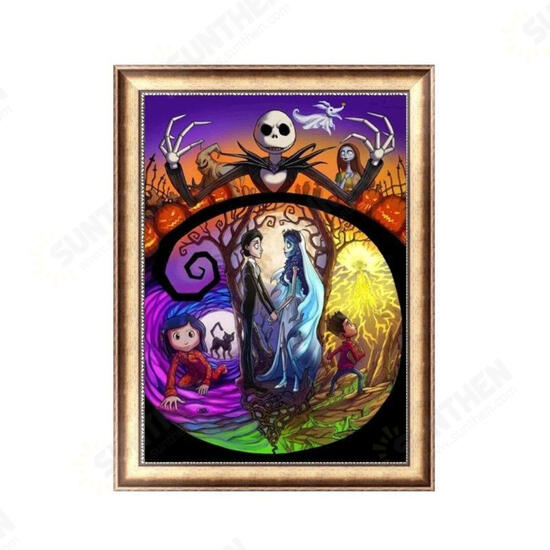 Full Drill Halloween Skull DIY 5D Diamond Painting Cross Stitch Kits Home Decor