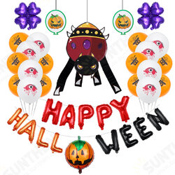 Halloween Aluminum Film Balloon Cartoon Style Spider Ghost Bat Balloon Ghost Festival Happy Halloween Letter Decoration Ball Halloween Aluminum Film Balloon Cartoon Style Spider Ghost Bat Balloon Ghost Festival Happy Halloween Letter Decoration Ball