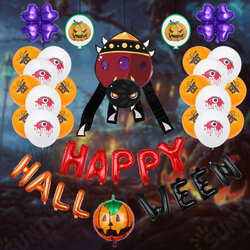 Halloween Aluminum Film Balloon Cartoon Style Spider Ghost Bat Balloon Ghost Festival Happy Halloween Letter Decoration Ball Halloween Aluminum Film Balloon Cartoon Style Spider Ghost Bat Balloon Ghost Festival Happy Halloween Letter Decoration Ball
