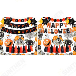 Halloween Balloon Set Letter Flag Banner Ballnoon Decoration Halloween Balloon Set Letter Flag Banner Ballnoon Decoration