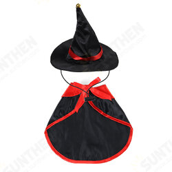Halloween Costume Pet Cat Small Dog Vampire Hat Cape Cloak Halloween Cosplay Fancy Dress Costume for Pet Decor Halloween Costume Pet Cat Small Dog Vampire Hat Cape Cloak Halloween Cosplay Fancy Dress Costume for Pet Decor