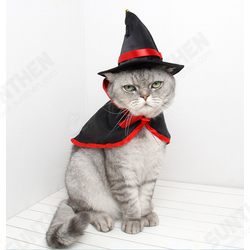 Halloween Costume Pet Cat Small Dog Vampire Hat Cape Cloak Halloween Cosplay Fancy Dress Costume for Pet Decor Halloween Costume Pet Cat Small Dog Vampire Hat Cape Cloak Halloween Cosplay Fancy Dress Costume for Pet Decor