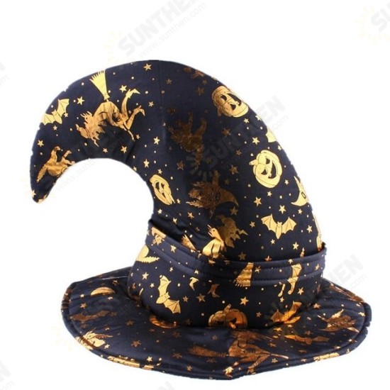 Halloween Costume Witch Hats Masquerade Ribbon Wizard Hat Adult Kids Cosplay for Party Birthday Carnival Top Hats Cap