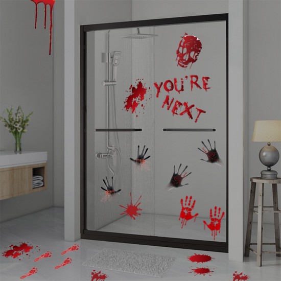 Halloween DIY Wall Window Refrigerator Stickers Halloween Horror Scary Props Decoration Party Supplies