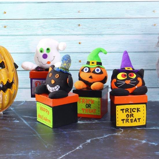 Halloween Doll Candy Box Pumpkin Ghost Sugar Cookie Case Child Kids Sweet Gift