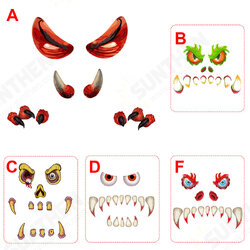 Halloween Ghost Eyes Tooth Window Wall Stickers Decals Party Scary Decor Halloween Ghost Eyes Tooth Window Wall Stickers Decals Party Scary Decor