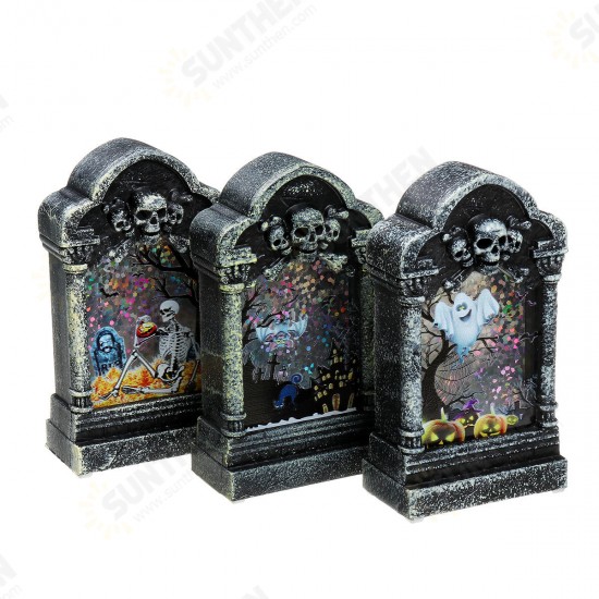 Halloween Gravestone Light Box Light Decorations Prop Tombstone LED Theme Party Decor