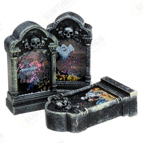 Halloween Gravestone Light Box Light Decorations Prop Tombstone LED Theme Party Decor