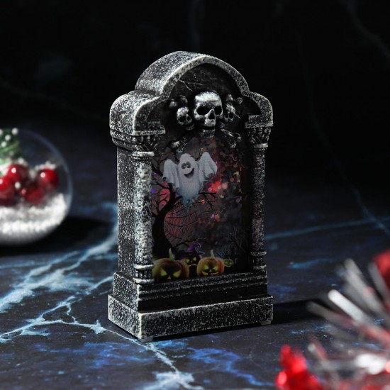 Halloween Gravestone Light Box Light Decorations Prop Tombstone LED Theme Party Decor