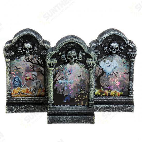 Halloween Gravestone Light Box Light Decorations Prop Tombstone LED Theme Party Decor