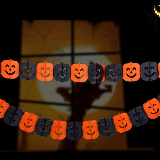 Halloween Hanging Paper Ghost Pumpkin Funny Door Hanger Foldable Fun Halloween Party Supplies