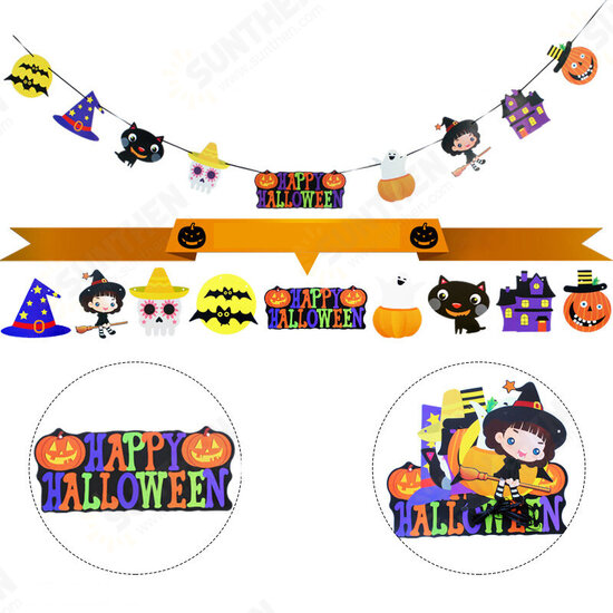 Halloween Hanging Paper Ghost Pumpkin Funny Door Hanger Foldable Fun Halloween Party Supplies