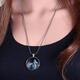 Halloween Jewelry Glowing Black Animal Magic Pendant Stainless Steel Chain Necklace