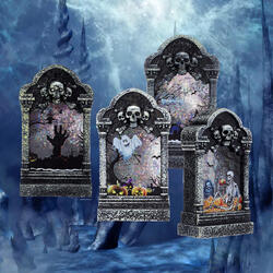 Halloween LED Light Lamp Skeleton Tombstone Castle Plastic Prop Party Gift Decor Table Lamp Halloween LED Light Lamp Skeleton Tombstone Castle Plastic Prop Party Gift Decor Table Lamp