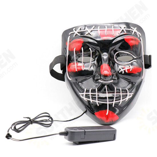 Halloween LED Multicolor Luminous Mask Light Up The Purge Movie Costume Party Mask