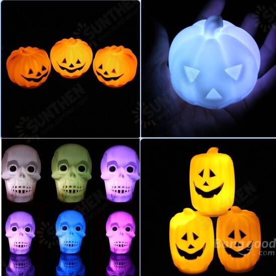 Halloween LED Pumpking Skull Lamp Light Halloween Party Decoration