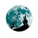 Halloween Moon Bat Glow In Dark Wall Sticker Luminous Removable Party Room Decorations