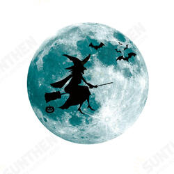 Halloween Moon Bat Glow In Dark Wall Sticker Luminous Removable Party Room Decorations Halloween Moon Bat Glow In Dark Wall Sticker Luminous Removable Party Room Decorations