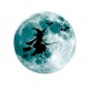 Halloween Moon Bat Glow In Dark Wall Sticker Luminous Removable Party Room Decorations