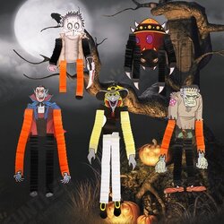 Halloween Party Decoration Props Funny Hanging Witch Skeleton Paper Tassel Decoration Halloween Party Decoration Props Funny Hanging Witch Skeleton Paper Tassel Decoration