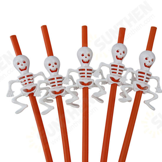 Halloween Pumpkin Straw Ghost Straws Halloween Decoration Straws Halloween Party Supplies Halloween Decorations