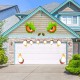 Halloween Scary Monster Face Devil with Eyes Teeth Cutouts Combination Sticker Window Gateway Door Car Sticker Decor