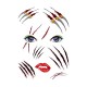 Halloween Tattoo Stickers Scary Halloween Temporary Face Tattoos Terror Wall Sticker Halloween Festival Descoration