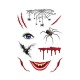 Halloween Tattoo Stickers Scary Halloween Temporary Face Tattoos Terror Wall Sticker Halloween Festival Descoration