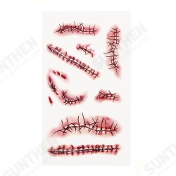 Halloween Temporary Tattoo Sticker Horror Wound Realistic Blood Injury Scar Tattoo Stickers Halloween Temporary Tattoo Sticker Horror Wound Realistic Blood Injury Scar Tattoo Stickers