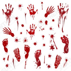 Halloween Wall Sticker Bloody Handprint Footprints Floor Clings Horror Decal Halloween Glass Window Sticker Decaration Halloween Wall Sticker Bloody Handprint Footprints Floor Clings Horror Decal Halloween Glass Window Sticker Decaration