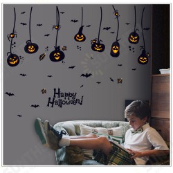 Halloween Waterproof PVC Wall Stickers Gothic Pumpkin Lantern Witch Pattern DIY Home Nursery Kid Room Decoration Halloween Waterproof PVC Wall Stickers Gothic Pumpkin Lantern Witch Pattern DIY Home Nursery Kid Room Decoration