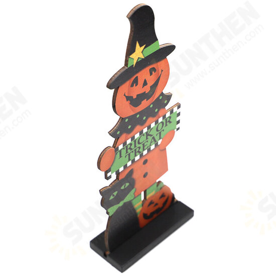 Halloween Wooden Pumpkin People Home Table Decoration Crafts