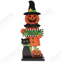 Halloween Wooden Pumpkin People Home Table Decoration Crafts Halloween Wooden Pumpkin People Home Table Decoration Crafts