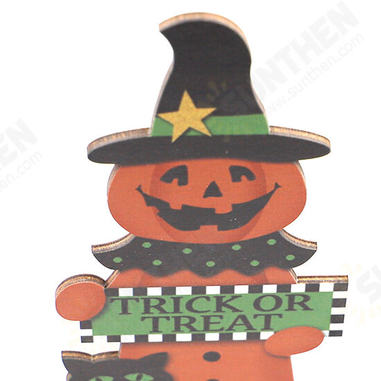 Halloween Wooden Pumpkin People Home Table Decoration Crafts